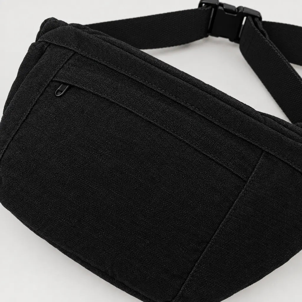 Sac banane unisexe en toile - Noir