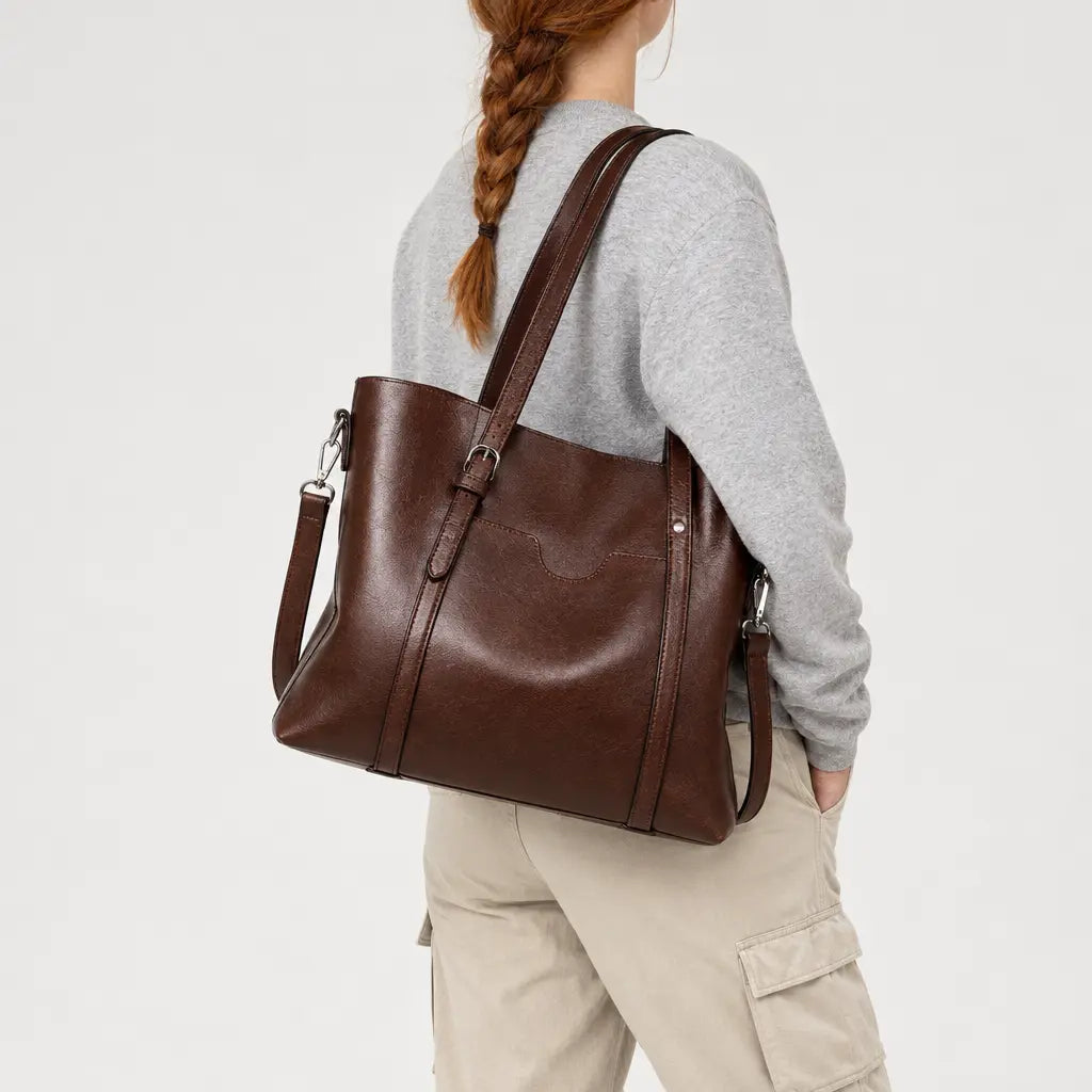 Sac à main femme imperméable - marron fonce