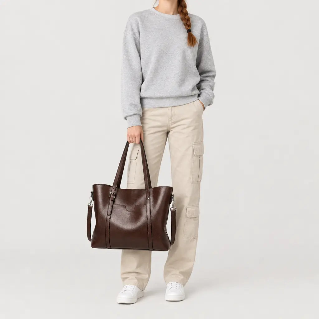 Sac à main femme imperméable - marron fonce