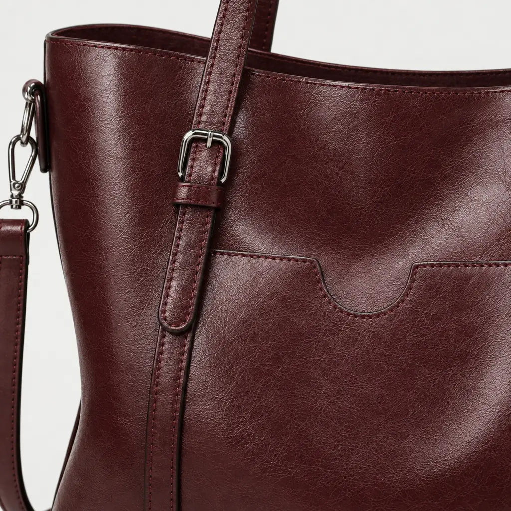 Sac à main femme imperméable - rouge bordeaux