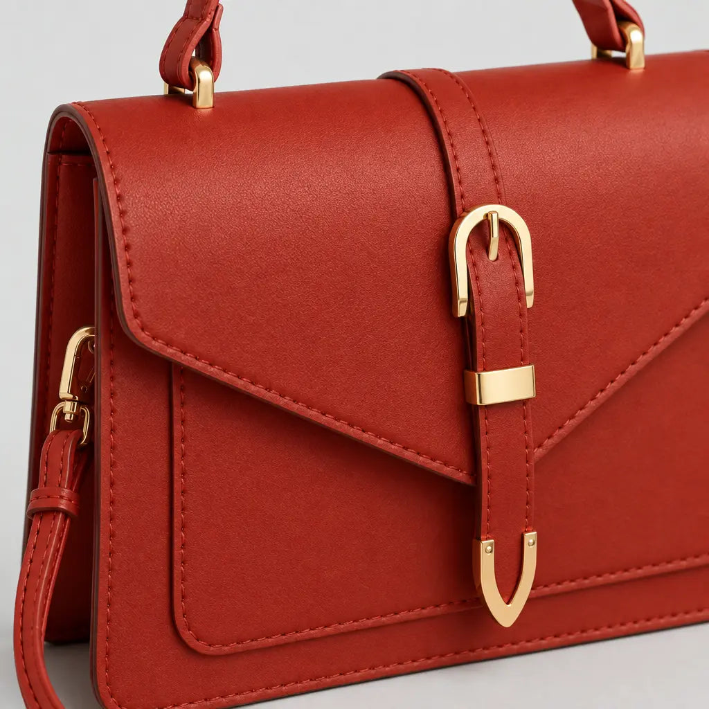 Mini sac bandoulière femme à rabat - rouge