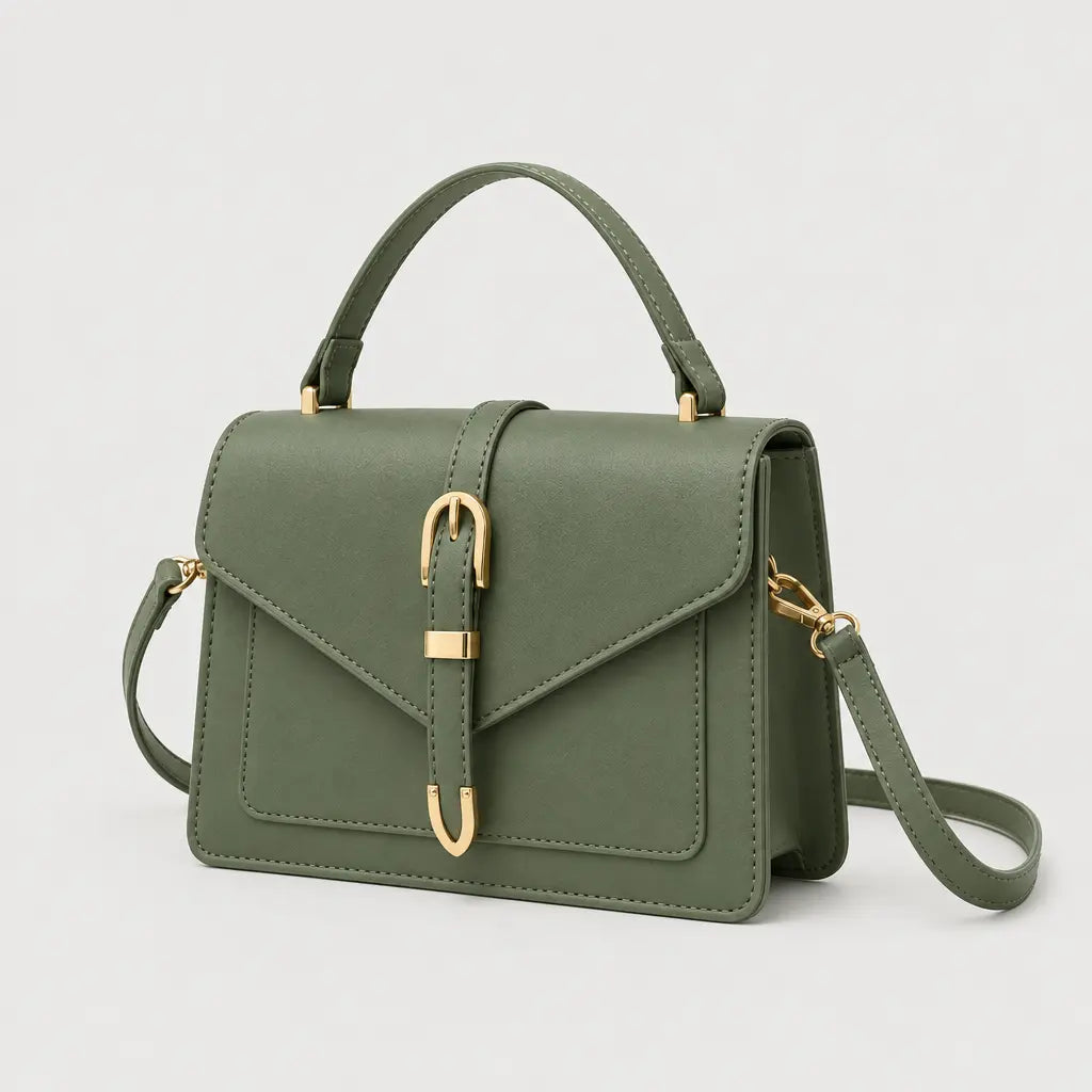 Mini sac bandoulière femme à rabat - vert
