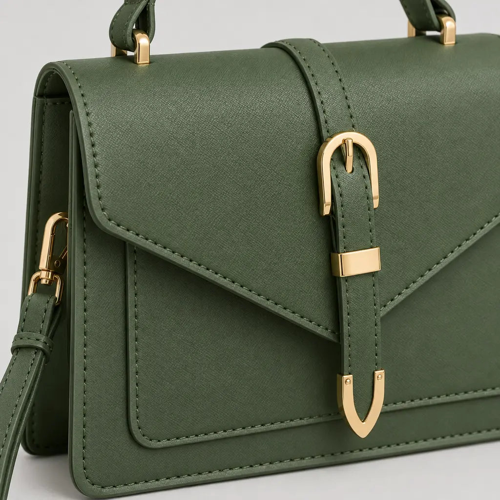 Mini sac bandoulière femme à rabat - vert