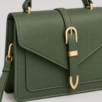 Mini sac bandoulière femme à rabat - vert