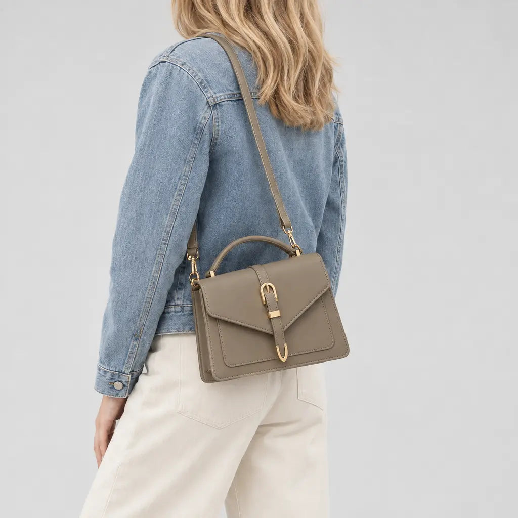 Mini sac bandoulière femme à rabat - kaki