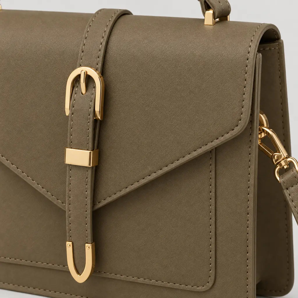 Mini sac bandoulière femme à rabat - kaki
