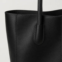 Sac cabas femme à ouverture large - noir