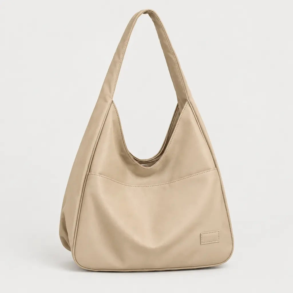 Sac cabas femme en cuir - beige