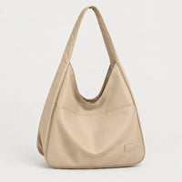 Sac cabas femme en cuir - beige