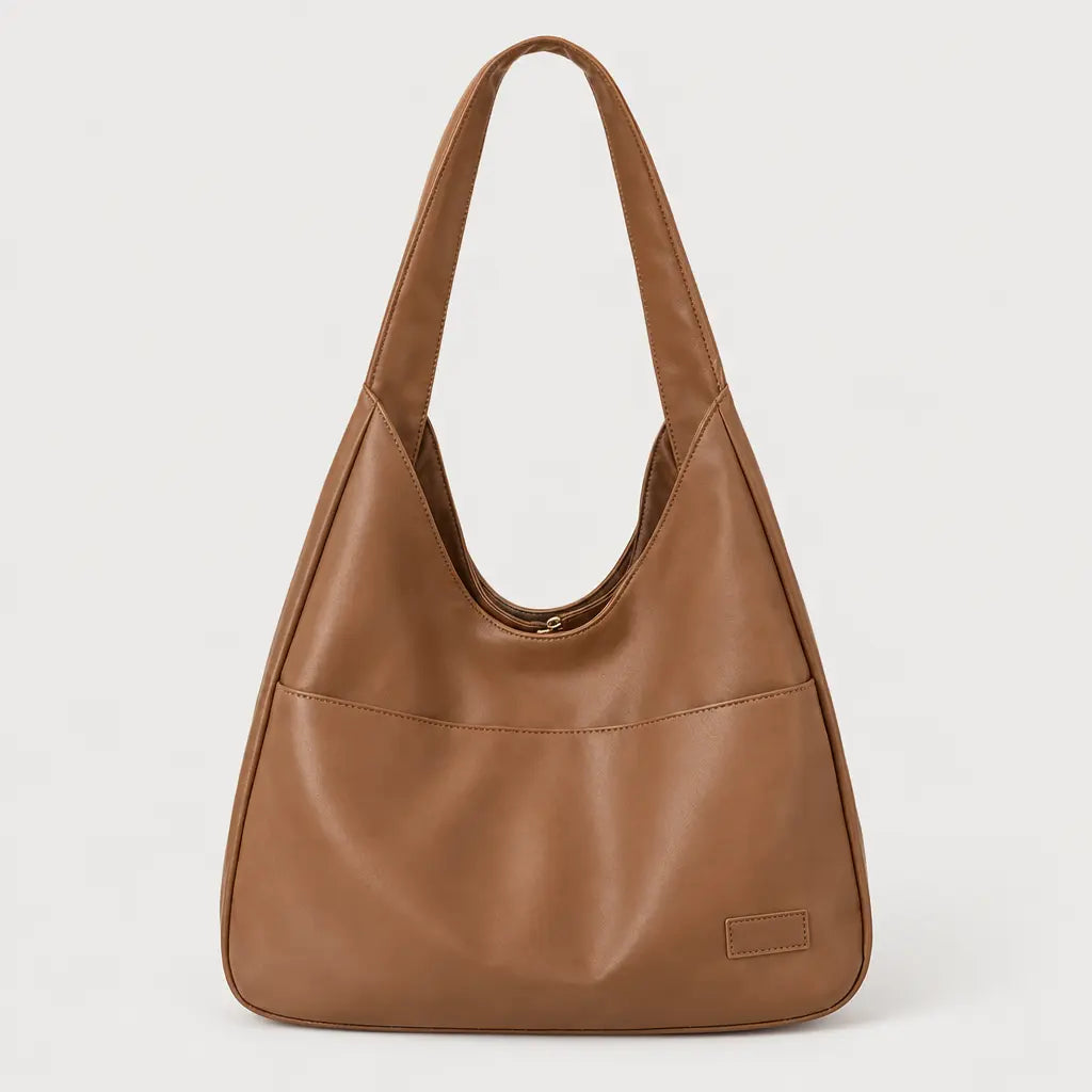 Sac cabas femme en cuir - marron clair