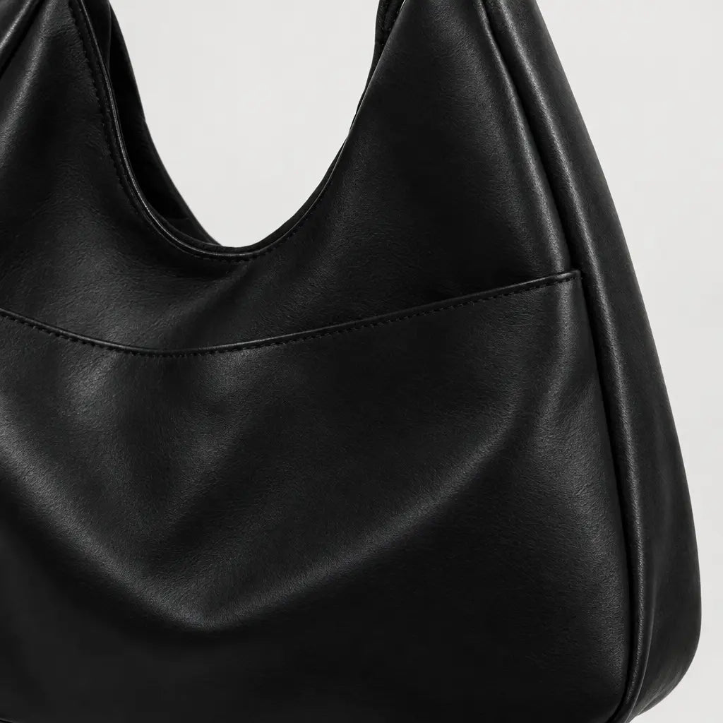 Sac cabas femme en cuir - noir