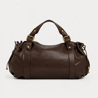 Sac à main carré en polyester - cafe