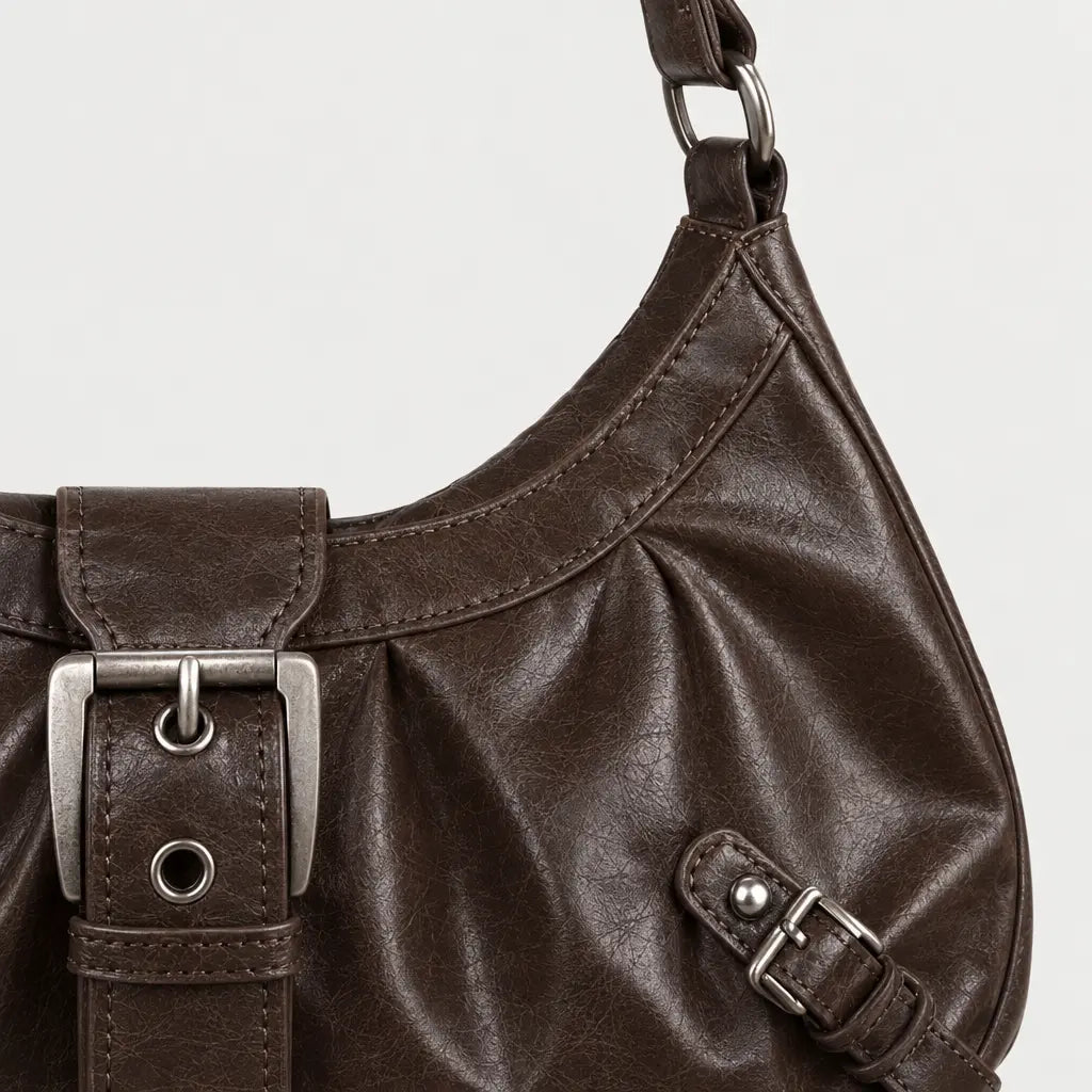 Sac à main femme à rivets - cafe