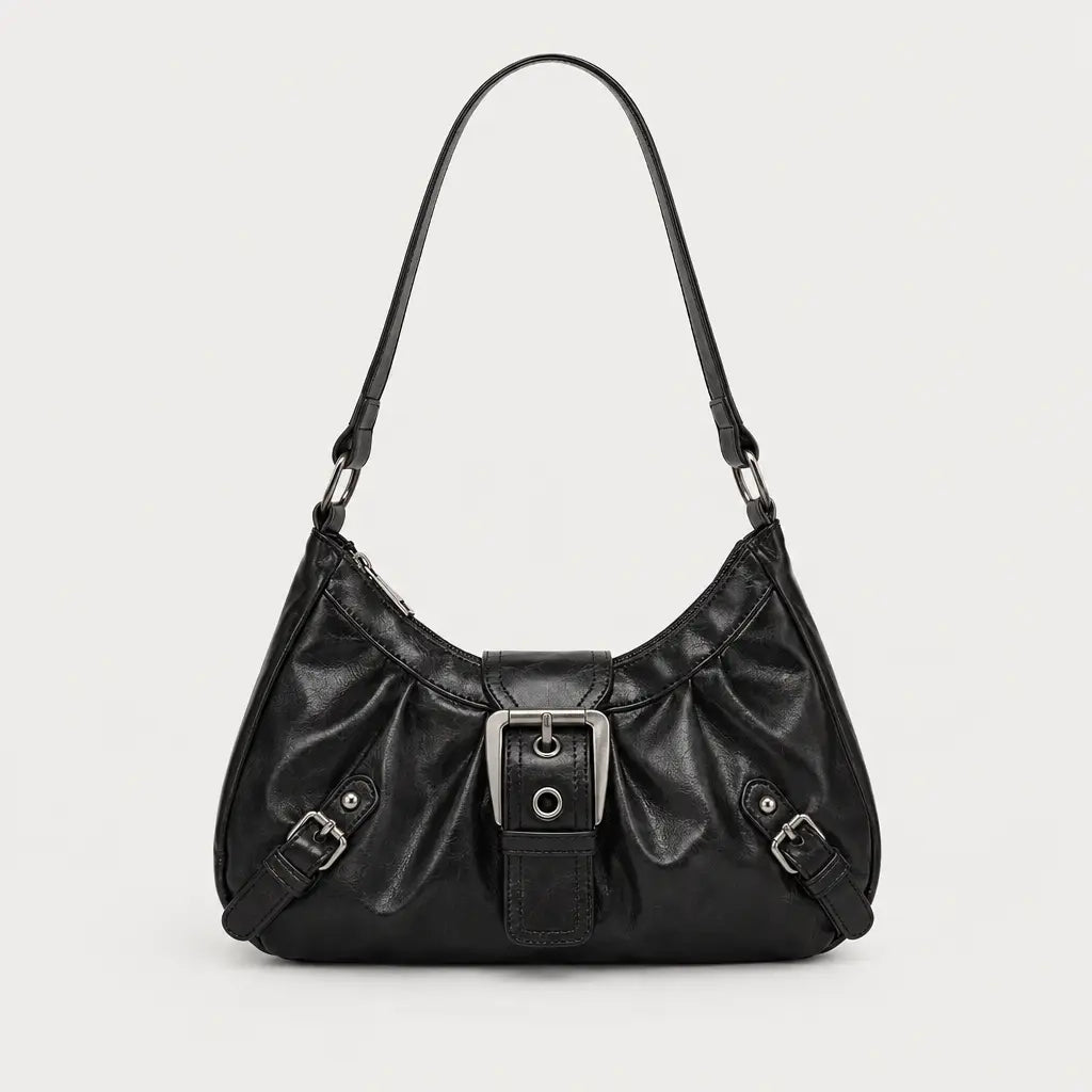 Sac à main femme à rivets - noir