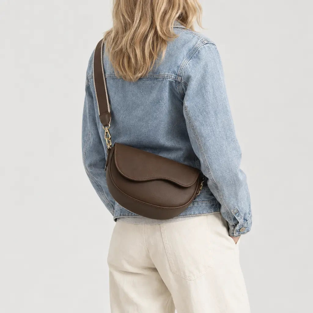Sac à main femme en simili cuir - cafe