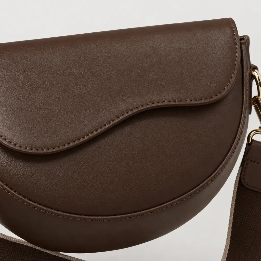 Sac à main femme en simili cuir - cafe