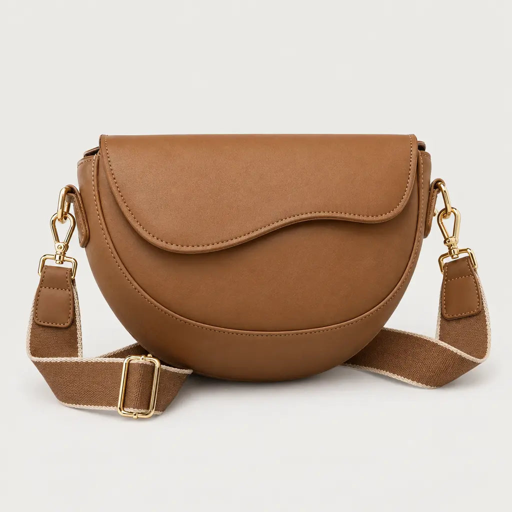 Sac à main femme en simili cuir - marron clair