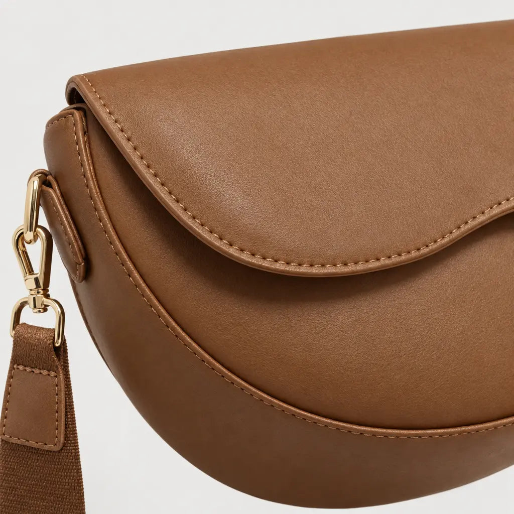 Sac à main femme en simili cuir - marron clair