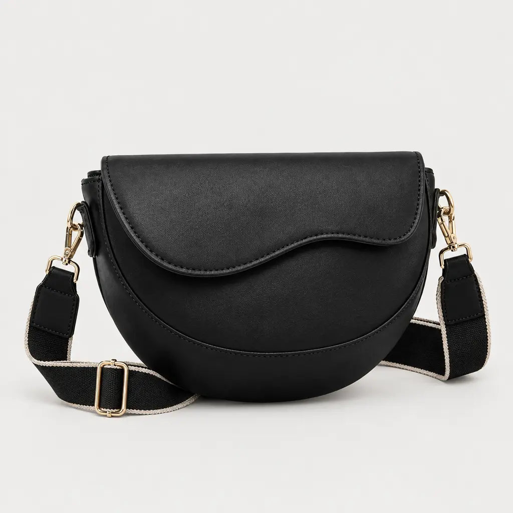 Sac à main femme en simili cuir - noir