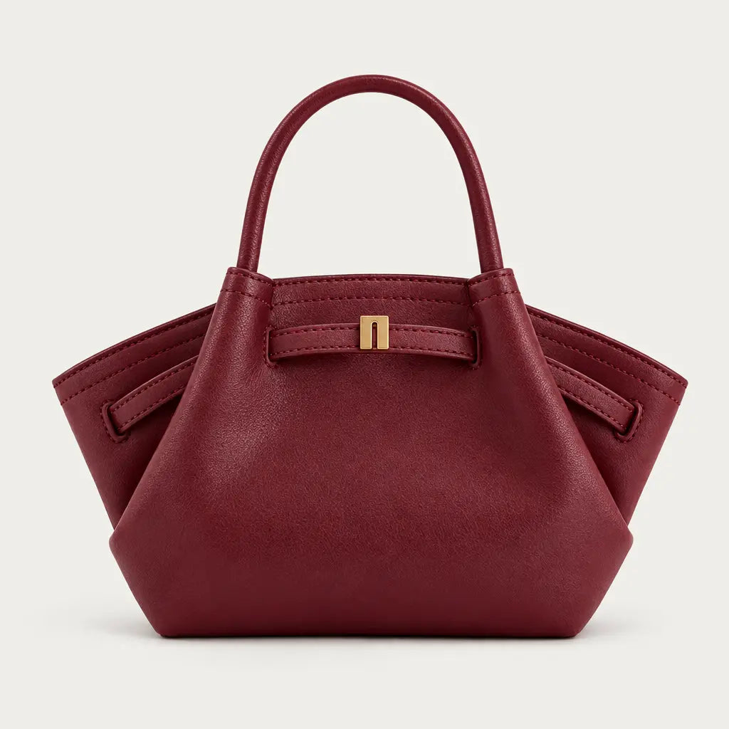 Sac à main femme en cuir - bordeaux