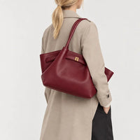 Sac à main femme en cuir - bordeaux