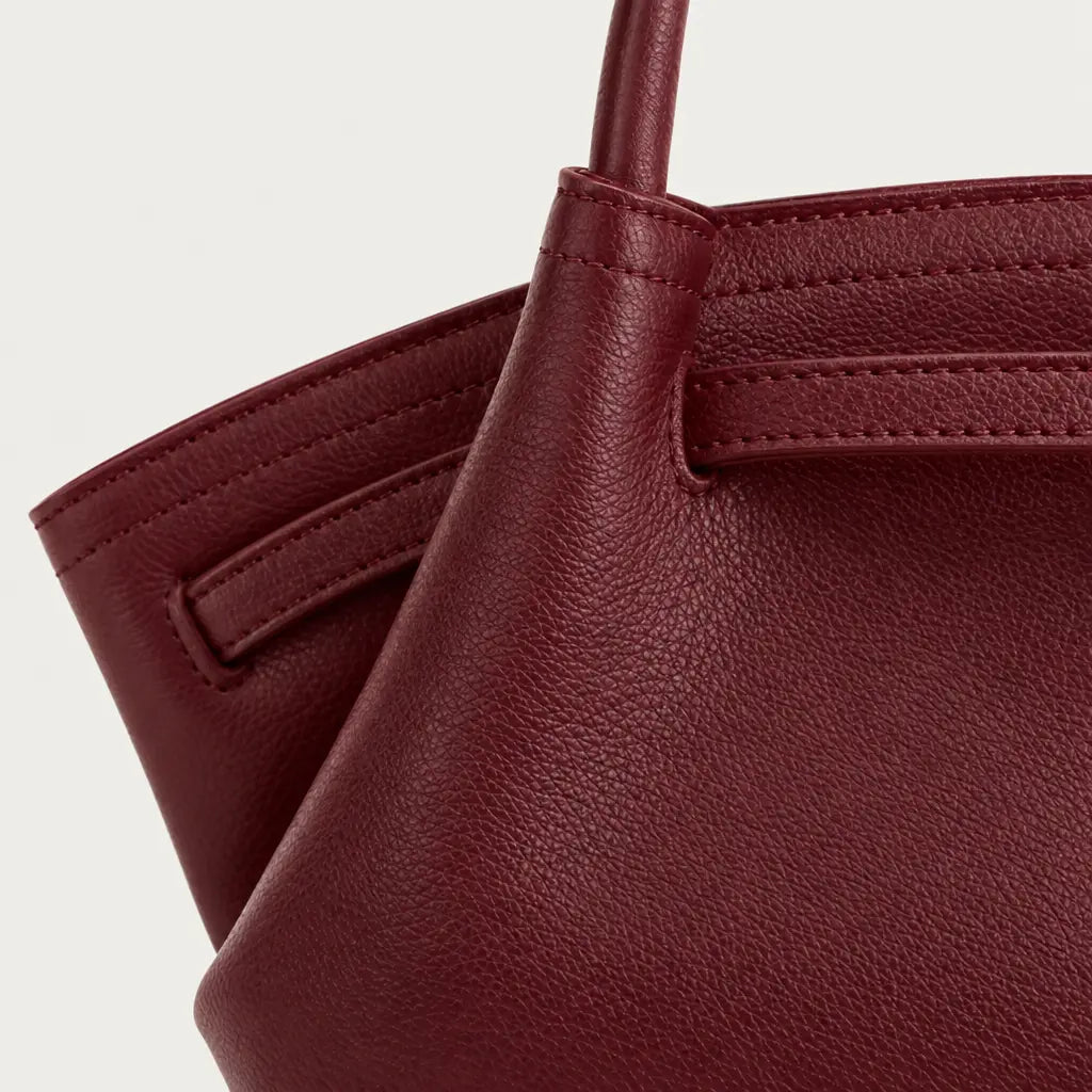 Sac à main femme en cuir - bordeaux