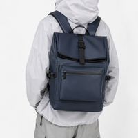 Sac à dos ordinateur homme à bretelles ergonomiques - bleu