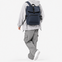Sac à dos ordinateur homme à bretelles ergonomiques - bleu