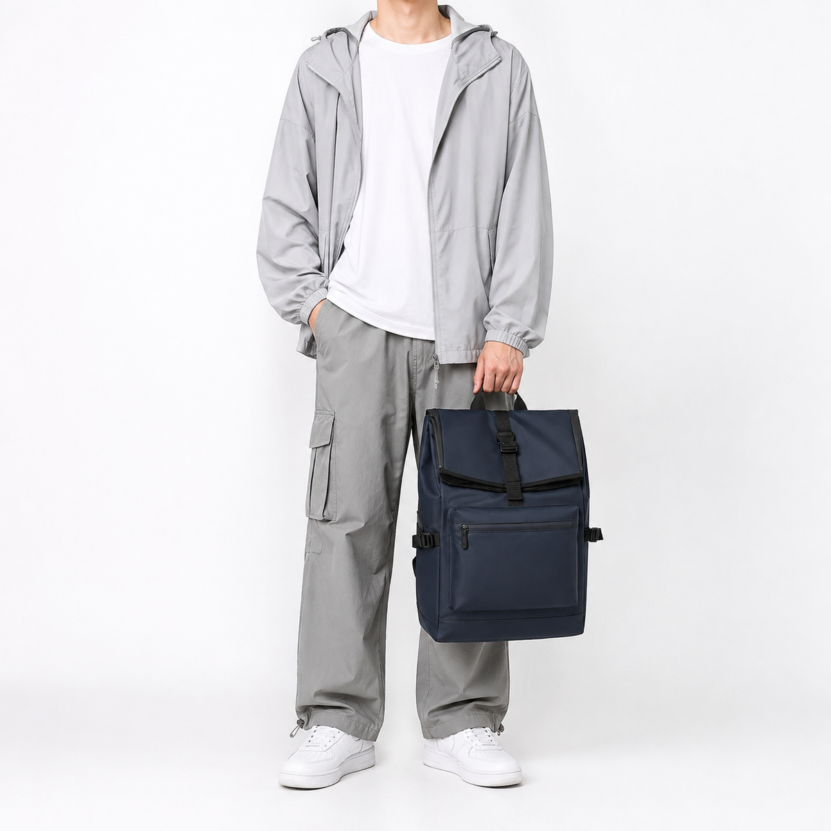 Sac à dos ordinateur homme à bretelles ergonomiques - bleu