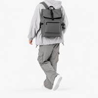 Sac à dos ordinateur homme à bretelles ergonomiques - gris