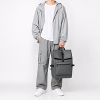 Sac à dos ordinateur homme à bretelles ergonomiques - gris