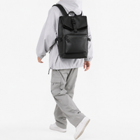 Sac à dos ordinateur homme à bretelles ergonomiques - noir