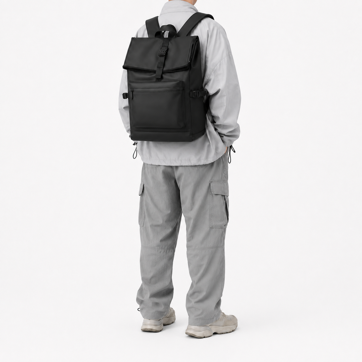 Sac à dos ordinateur homme à bretelles ergonomiques - noir