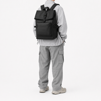 Sac à dos ordinateur homme à bretelles ergonomiques - noir