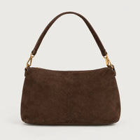 Petit sac à main femme en faux daim - cafe