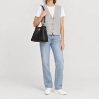 Sac seau femme en simili cuir - noir