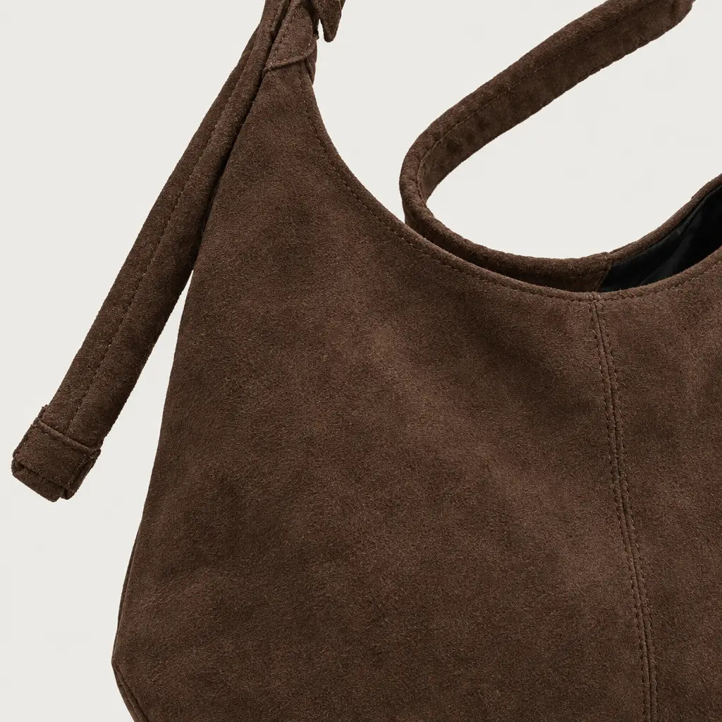 Sac hobo femme en simili cuir - cafe