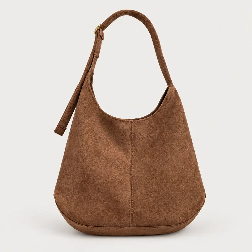 Sac hobo femme en simili cuir - marron