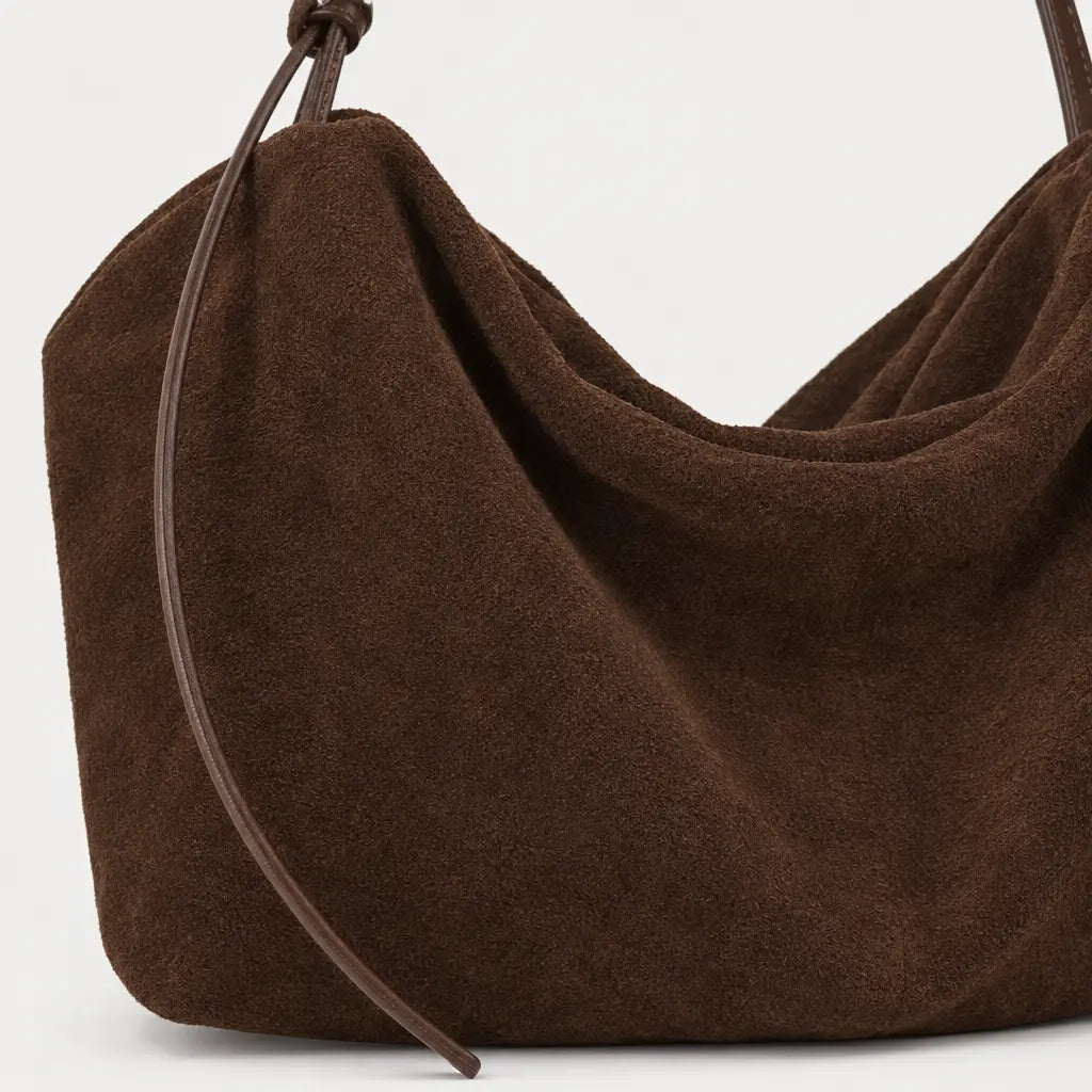 Sac cabas femme en cuir véritable - cafe