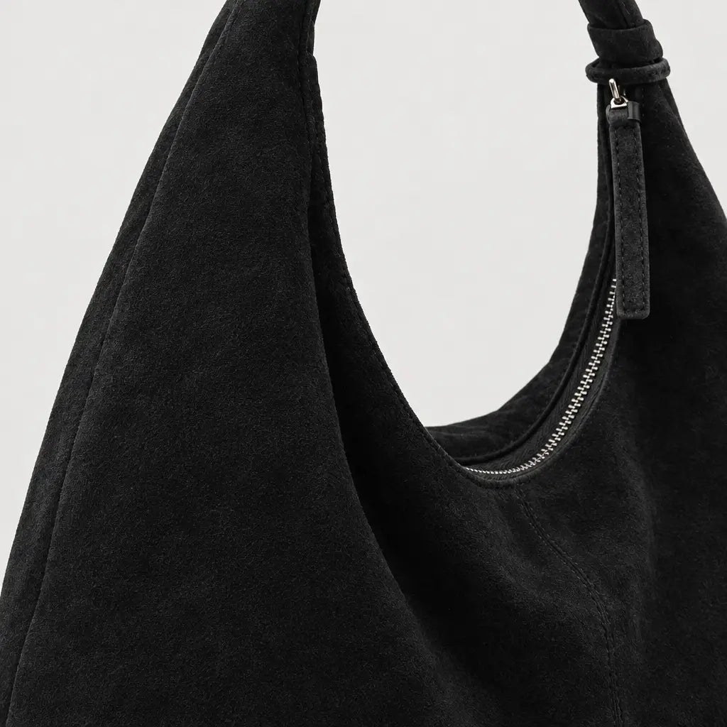 Sac hobo femme zippé - noir