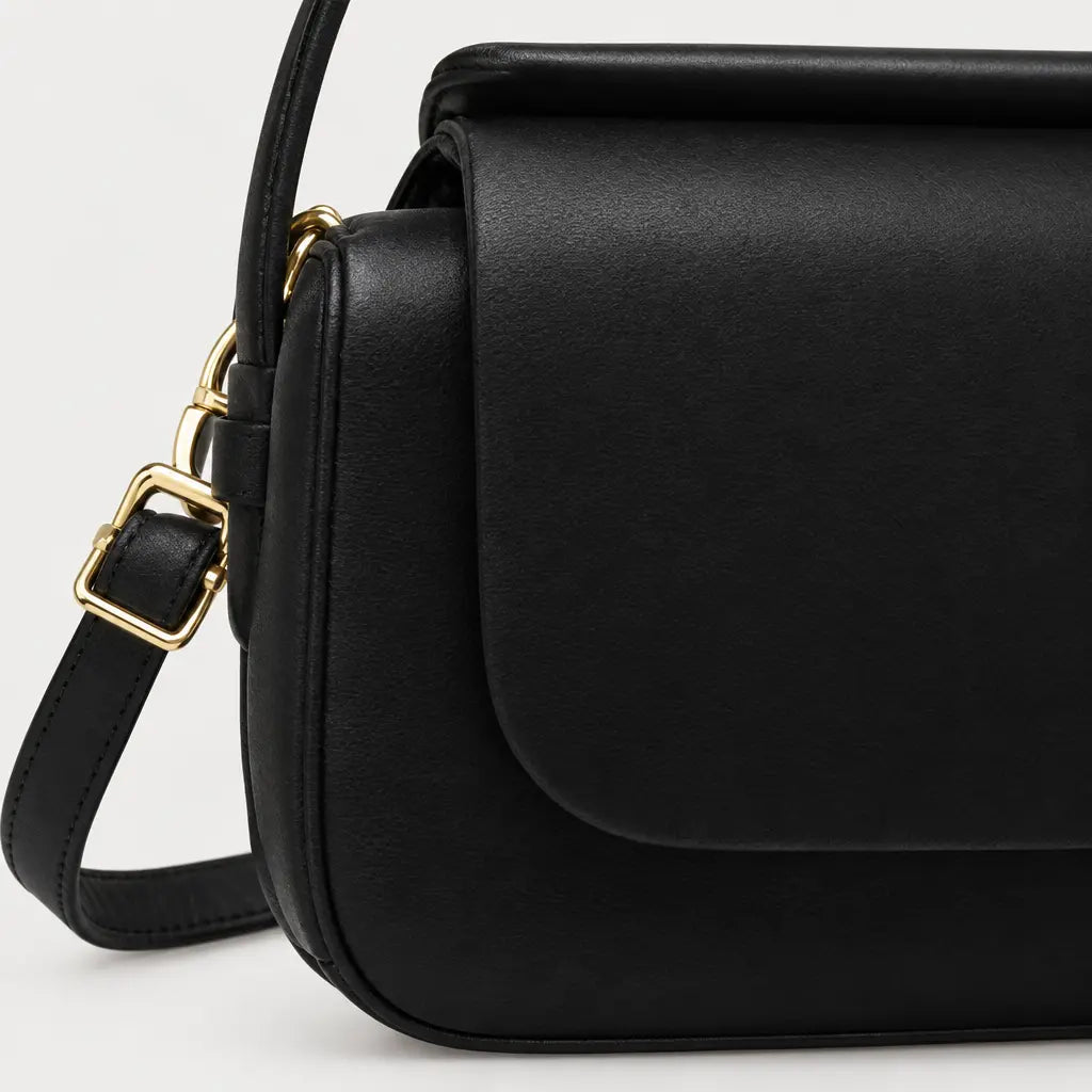 Mini sac bandoulière carré - noir