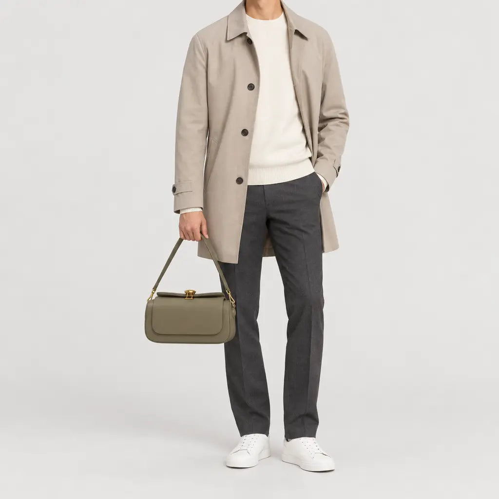 Mini sac bandoulière carré - kaki