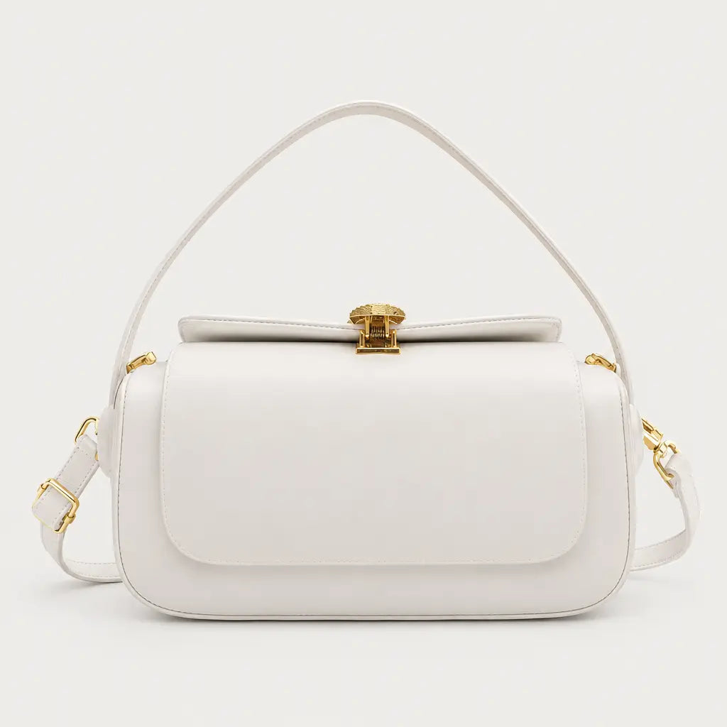 Mini sac bandoulière carré - blanc
