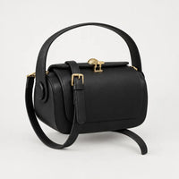 Sac à main carré femme à rabat - noir