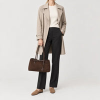 Sac baguette femme en simili cuir - cafe