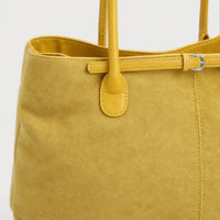 Sac baguette femme en simili cuir - jaune
