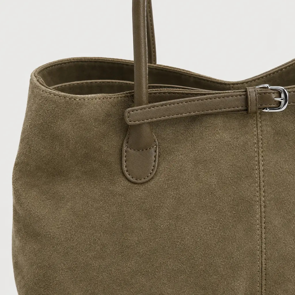Sac baguette femme en simili cuir - kaki