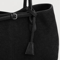 Sac baguette femme en simili cuir - noir