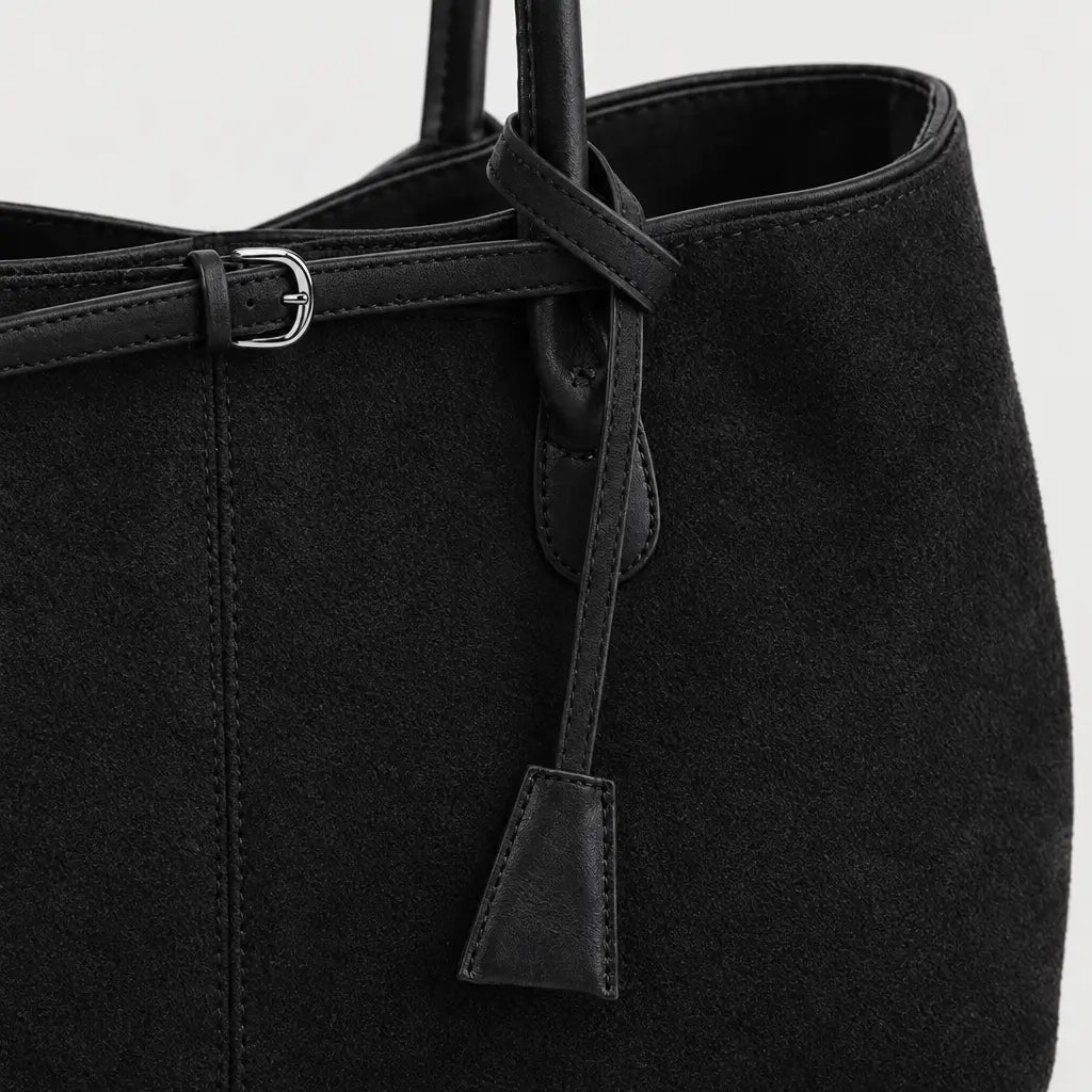 Sac baguette femme en simili cuir - noir