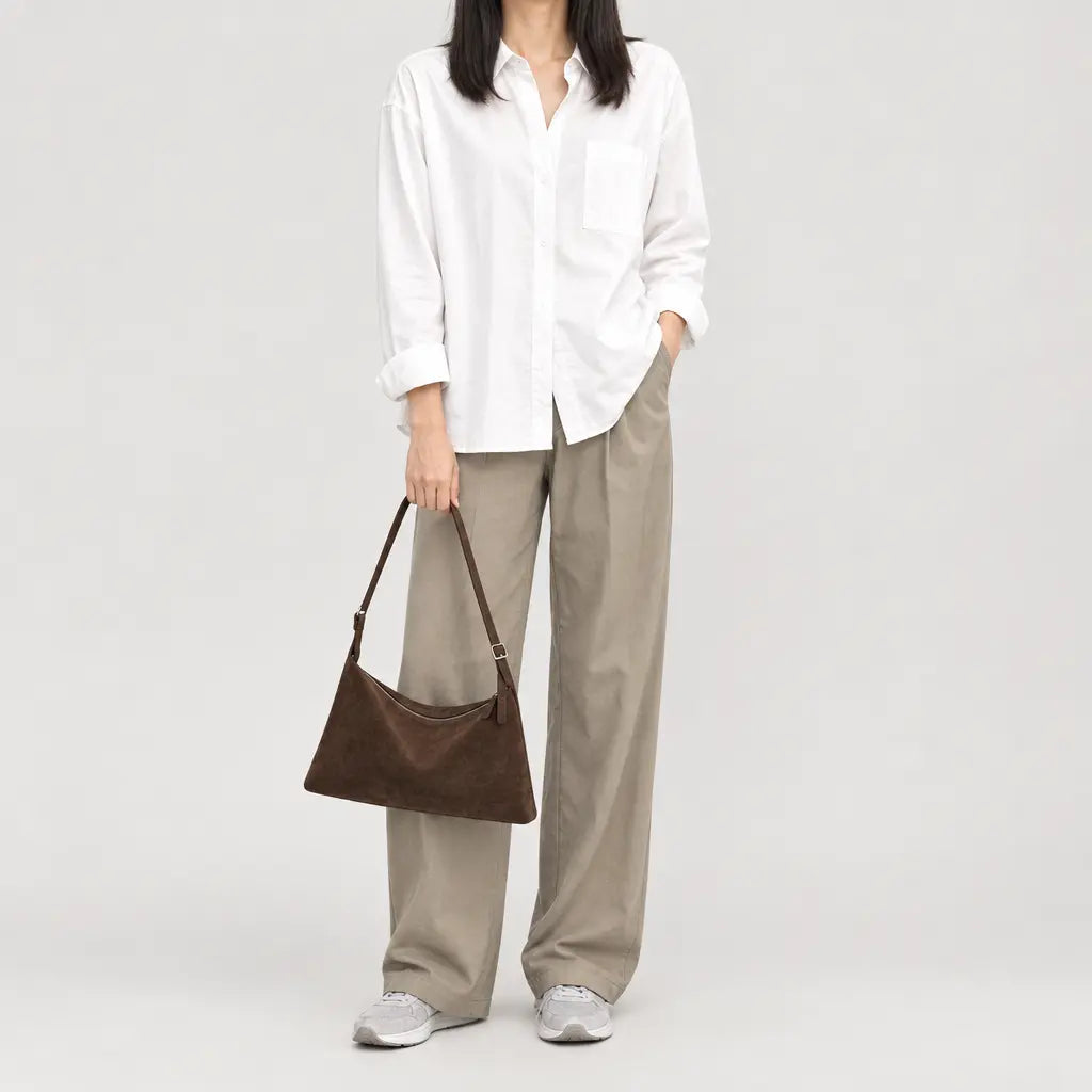 Sac à main femme texturé - cafe